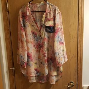 Simply Couture Floral Sheer Top